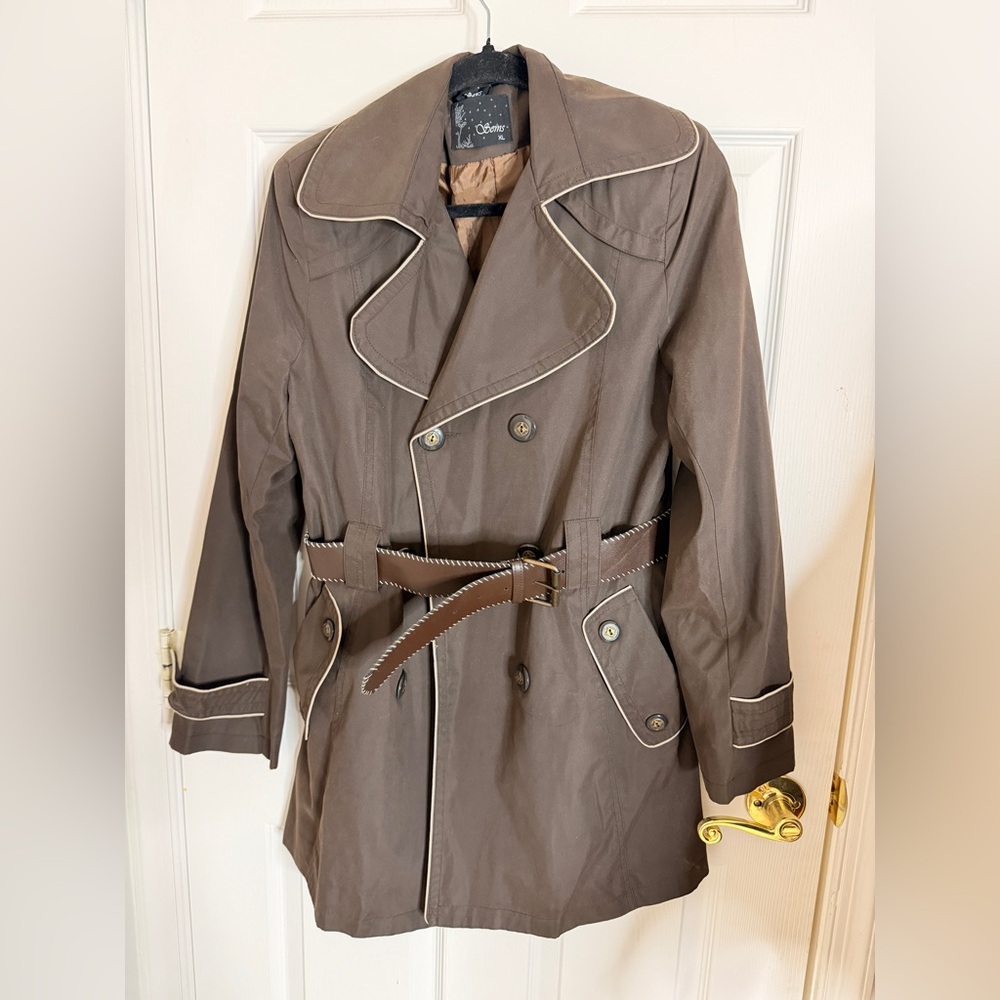 Sems Espresso Brown Trench Coat with Belt